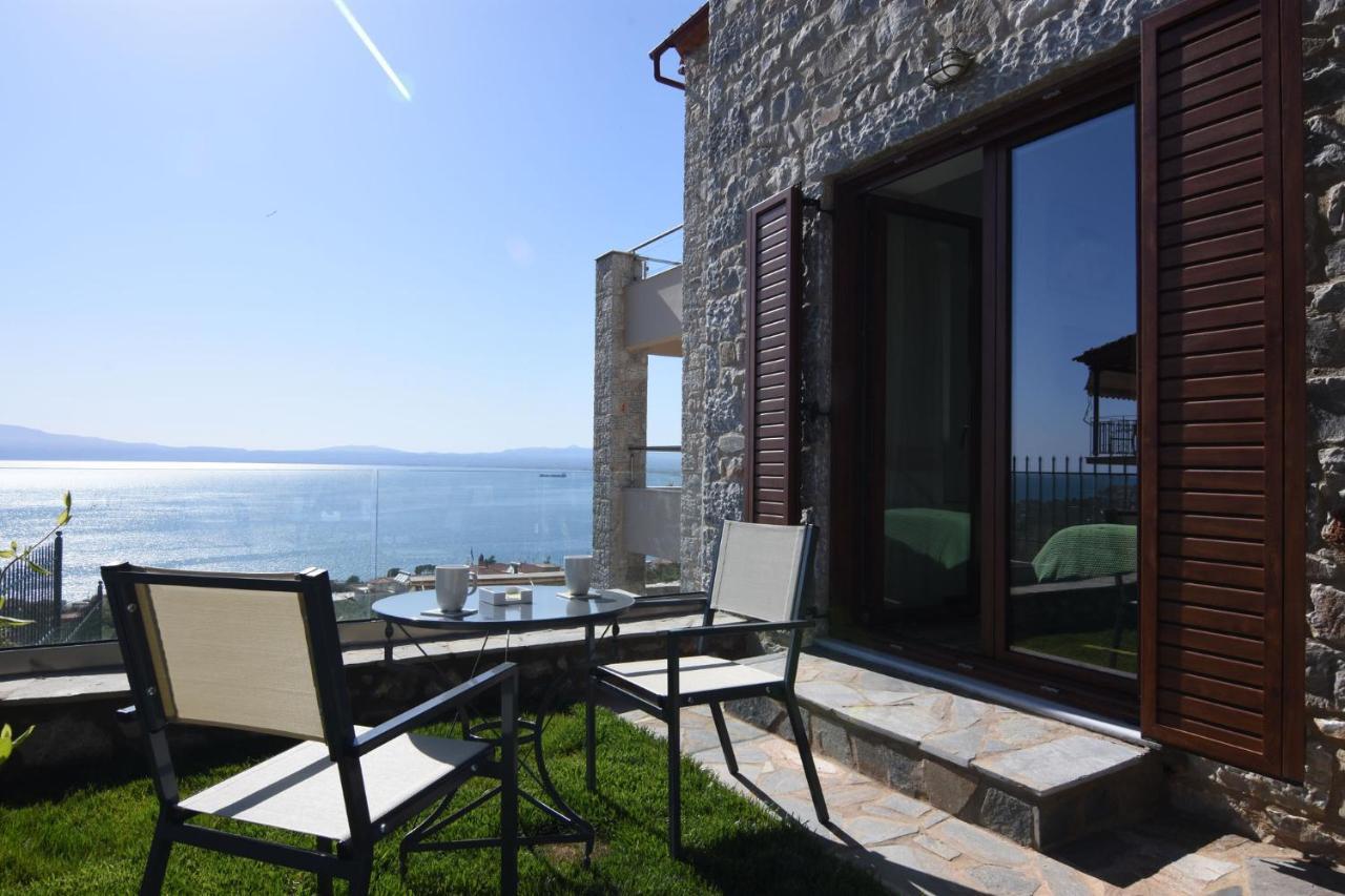 Villa Dafni - Infinite Sea Vistas With Private Pool Kalamata Exteriör bild