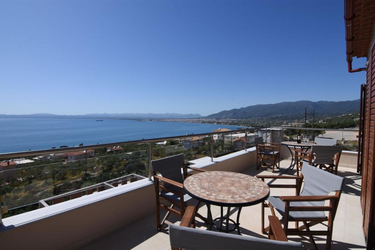 Villa Dafni - Infinite Sea Vistas With Private Pool Kalamata Exteriör bild